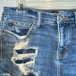 Judy Blue Ripped Distressed Tulip Hem Denim Jean Shorts Large Photo 4