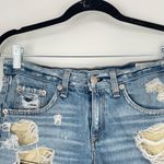 Rag and Bone  Women's Blue Heavy Rips Rolled Hem Distressed Denim Shorts‎ Size 24 Photo 6