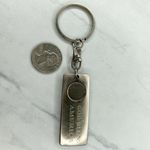 Deercreek Construction God Bless America Metal Keychain Keyring Silver Photo 1