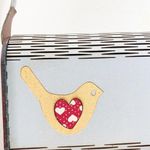 LUVIT Wooden Bird/Heart Gray Cross Body Purse Photo 7