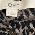 Loft Brown Black Animal Leopard Cheetah Print Soft Cardigan Small Photo 5