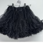 Leg Avenue  Black Petticoat Womens One Size Layered Tulle Ruffled Skirt Costume Photo 4