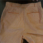 Ralph Lauren  Golf orange and white gingham check women's cropped pants Photo 1