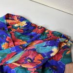 Vintage Partners Mervyns Skirt Womens 8 Silk Bright Floral Print Faux Wrap Boho Photo 4