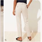 Loft  Slim Straight Leg Pencil Pants in Curvy Fit Dress Pants in Ecru Size 10 Photo 1