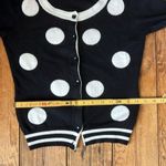 Women’s Queen Drama Black and White Polka Dot Cardigan Photo 2