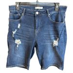 Blue Savvy NWOT - Distresses Jean / Denim Bermuda Shorts. Photo 0