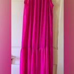 Vince Camuto  Halter Tiered Rumple Maxi Dress Sz M Photo 4