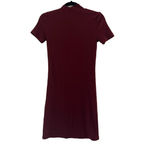 Mirrou Women’s Burgundy Short Sleeve Dress Red Photo 1