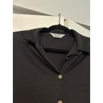 Vintage Lady Blair Black Long‎ Sleeve Collared Button Up Shirt Top Women's Size L Photo 3