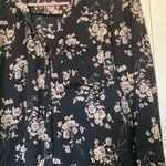 Forever 21 Flowy Black Long Floral Top Photo 2