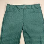 Betabrand crop Cuffed Dress Yoga Ponte Pant Green Geometric Pattern Size XLP Photo 4