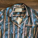 PARIS BLUE STRIPE SILK OVERSIZED PYJAMA SHIRT Photo 3