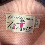 Vtg Kathy Paschalides Knit Wit Angora Knit Sweater Dress Peter Pan Collar Pink Size M Photo 5