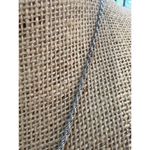 JLO Jennifer Lopez Bar Pendant Necklace Silver Tone Rope Chain Rhinestones Adj Photo 3