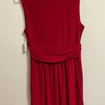 Roz & Ali Sleeveless Cowl Neck Dress Red Womens 6P Photo 6