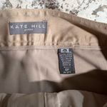 Kate Hill  Petite Womens Skirt sz 4P Beige Straight Lined Lightweight Career Photo 3