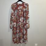 Aritzia Wilfred Molly Midi Dress Size Medium Multicolor Floral Print Long Sleeve Photo 2