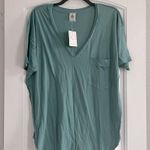 Free People Ronnie Basic T-Shirt in Green, Size Medium New w/Tag Photo 2