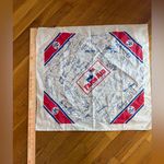 Vintage 1985 Farm Aid Benefit Bandana USA Printed Autographs Scarf Handkerchief Red Photo 1