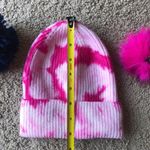 Tie dye hat with interchangeable pom poms Pink Photo 7