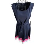 Jones New York Sleeveless Tri-Color Stretch Crepe Dress Tie Navy Size 6 NEW NWT Photo 1