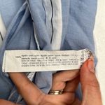 ZARA Basic Collection Chambray Striped Faux Wrap Drawstring Crop Top Photo 3