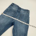 OAT NEW YORK Jeans Womens 2/26 Crop Raw Hem Denim Whisker Blue Stretch P0192 Photo 7