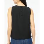 NWT J. Crew Factory Sz S Sleeveless Button Back Shell Tank Top Black BY429 Photo 1
