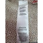 Chico's Paisley Print V-Neck 3/4 Sleeve Sweater Top Tan Coral Size 2 Photo 3