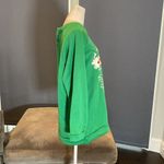 Women’s Green Fleece Long Sleeve Sweater Faith Hope Love Design Size XL NEW Green Photo 4