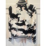 Sanctuary  anthro Womens Camo Bomber Jacket Black Pink Grey White Zip S casual Photo 4