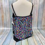 Maxine of Hollywood Tankini Top Colorburst Flutter Hem Swimsuit NEW Size 16 Swim Photo 4
