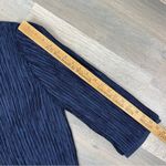 Vintage Pierre Labiche Plisse Satin Scrunch Pleated Puff Sleeve Blouse Blue 16 Blue Photo 12