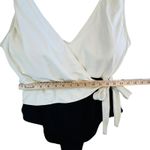 Summersalt Wrap One‑Piece Swimsuit Sz 16 Black V‑Neck Eco Friendly Tummy Control Tan Photo 5