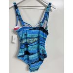 Love My Curves Style 344 Size 16 1x One Piece Swimsuit Resort Beach Blue NWT Photo 1