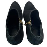 Diane Von Furstenberg DVF Suede Black Women's Heeled platform booties Shoes Size 7 Photo 3
