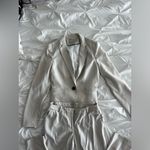 Elegant Beige Blazer and Pants Set Size 2 Photo 1