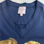 Romeo + Juliet Couture  V Neck OverSized Open Arm Sweatshirt Navy Size Small Photo 6