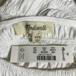 Madewell Smocked Tank Top Boatneck Sleeveless Linen Blend White XXS NWT Crop Photo 6