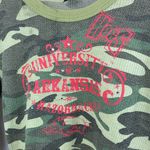 Glitter Gear Green Camouflage Print Arkansas Razorbacks Football Long Sleeve Tee Size M Photo 2