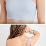 Aerie  one shoulder sports bra, light blue Photo 1
