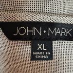 John Mark  Black and White Fringe Blouse Top Sz XL Photo 5