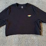 Vans Off The Wall Long Sleeve Cropped Shirt Size XL Cotton Black Photo 0