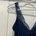 Eberjay Eberjey Womens Romper Small Navy Blue Lace Sleepwear Jersey Knit Housewife PJ Photo 5