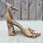 JustFab  Tami Sandal Yellow Floral Ankle Strap Sandals 10 Photo 7