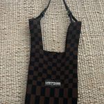 LASTFRAME Leather Trim Tote Bag Photo 0