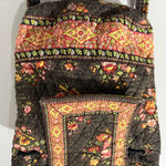 Vera Bradley Chocolate Drawstring‎ Backsack Backpack Purse RETIRED Bag Boho I Brown Photo 1