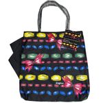 Brighton new ๐งท Take a Beau Printed Tote with Bow ๐งท Black Shiny Nylon ๐งท Read Photo 1