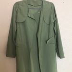 Army Green Long Sleeve Pockets Trench Coat Size XS Photo 7